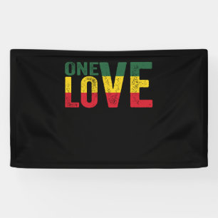 Eine Liebe Jamaican Rasta Reggae Banner