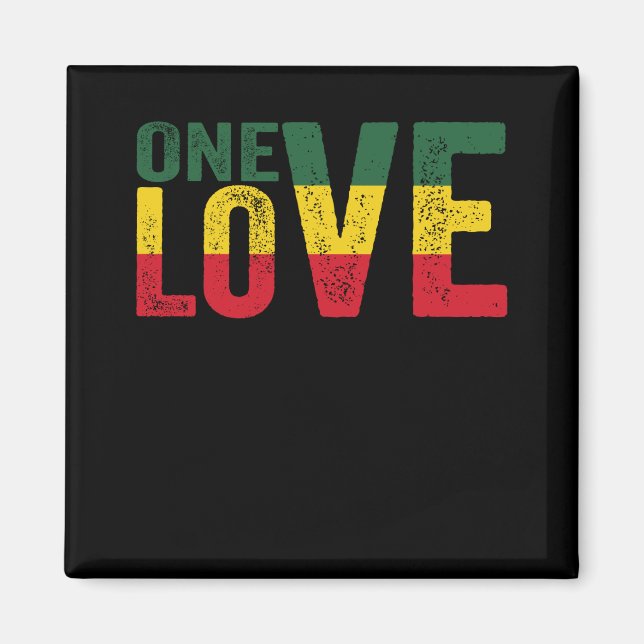 Eine Liebe Jamaican Rasta Reggae Magnet (Vorne)
