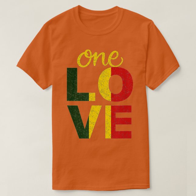 Eine Liebe Jamaican Rasta Reggae T-Shirt (Design vorne)