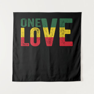 Eine Liebe Jamaican Rasta Reggae Wandteppich