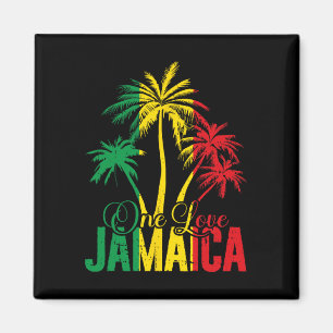 Eine Liebe Jamaika Jamaikanischer Urlaub Reggae Pa Magnet