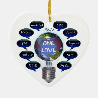 Eine Liebe Keramikornament