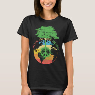Eine Liebe Menschen eine Erde 60er 70er Hippie Ret T-Shirt