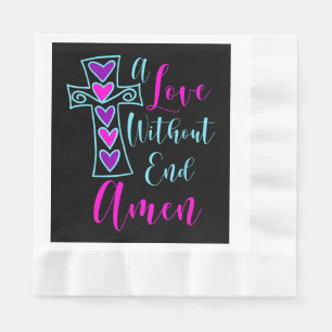 Eine Liebe ohne Ende Amen Jesus Inspirierte Zitat Serviette