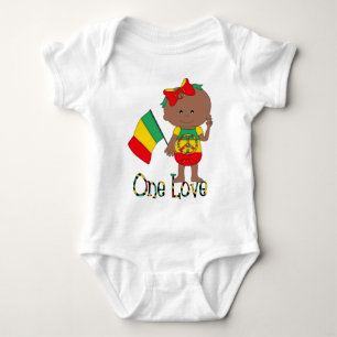 Eine Liebe Rasta Baby Afroamerikaner Baby Strampler