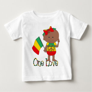 Eine Liebe Rasta Baby Afroamerikaner Baby T-shirt