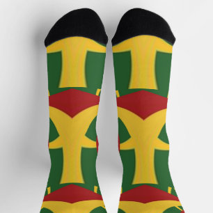 Eine Liebe Rasta Farben Reggae Rot Golden Grün Socken
