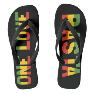 Eine Liebe Rasta Jamaikanische Flip Flops