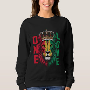 Eine Liebe Rasta Lion Jamaican Pride Reggae Africa Sweatshirt