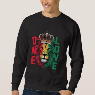 Eine Liebe Rasta Lion Jamaican Pride Reggae Africa Sweatshirt