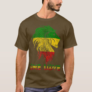 Eine Liebe Rasta Reggae Lion von Judah Rastafari R T-Shirt