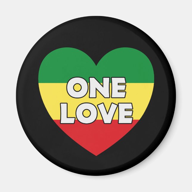 Eine Liebe Rasta Reggae Magnet (Vorne)
