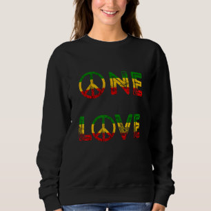 Eine Liebe Rasta Reggae Music Hippie Peace Rastafa Sweatshirt