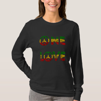 Eine Liebe Rasta Reggae Music Hippie Peace Rastafa T-Shirt
