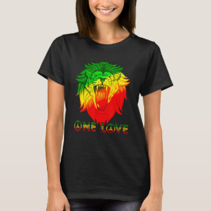 Eine Liebe Rasta Reggae Rastafarian Lion of Judah  T-Shirt