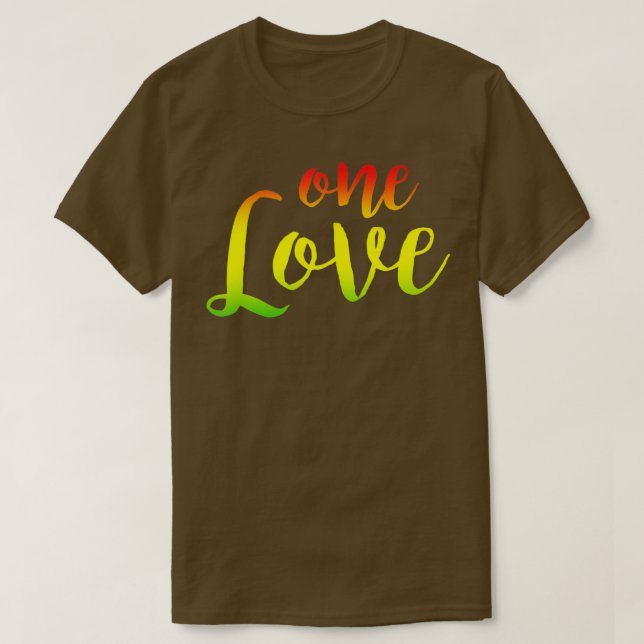 Eine Liebe Rasta Reggae Roots Kleidung kein Krieg T-Shirt (Design vorne)