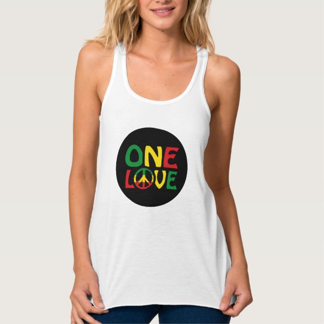 Eine Liebe, Reggae-Design Tank Top (Vorderseite)
