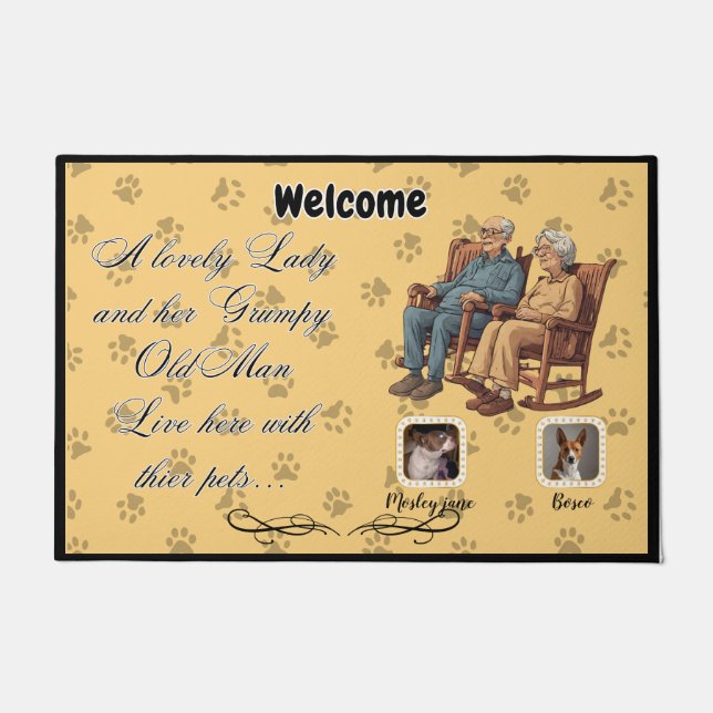 Eine liebliche Dame und ein grauenhafter alter Man Fußmatte (Vorderseite)