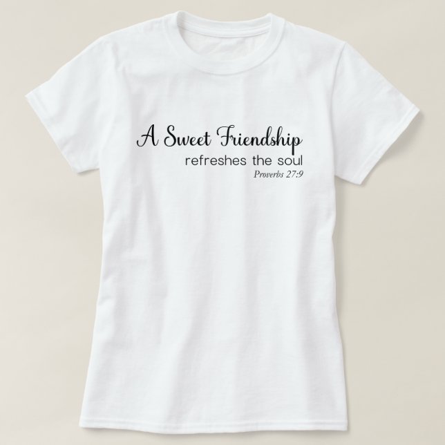 Eine liebliche Freundschaft erfrischt das Christli T-Shirt (Design vorne)