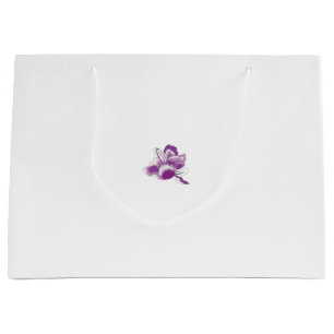 eine lila Blume mit weißem Hintergrund Große Geschenktüte