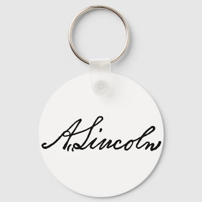 Eine Lincoln-Unterschrift Schlüsselanhänger (Vorderseite)