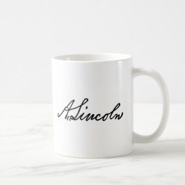 Eine Lincoln-Unterzeichnung Tasse