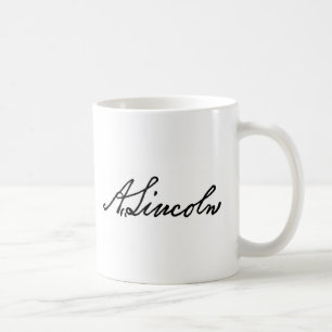 Eine Lincoln-Unterzeichnung Tasse