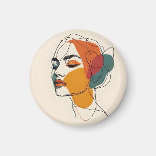 Eine Linie Kunst Magnet