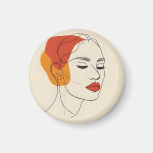 Eine Linie Kunst Magnet