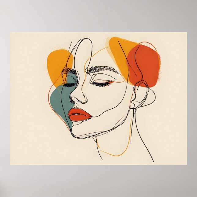 Eine Linie Kunst Poster (Vorne)