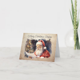 Eine Liste für Santa Feiertagskarte