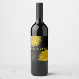Eine Löwenzahn-Wein-Gewohnheit des Löwenzahn-1% Weinetikett