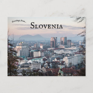 Eine Luftansicht von Ljubljana Slowenien Postkarte