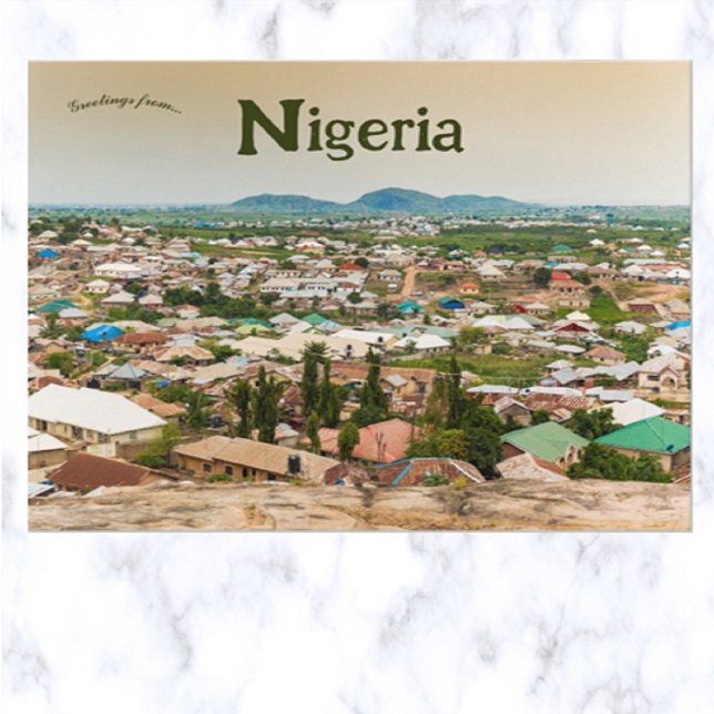 Eine Luftaufnahme von Abuja Nigeria Postkarte (Von Creator hochgeladen)