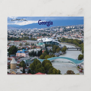 Eine Luftaufnahme von Tiflis Georgia Postkarte