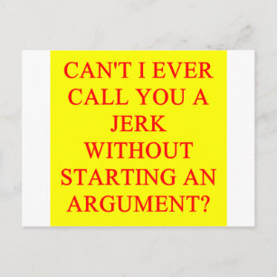 eine lustige Beleidigung für Witze Postkarte