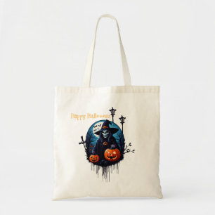 Eine lustige Halloween-Szene Tragetasche
