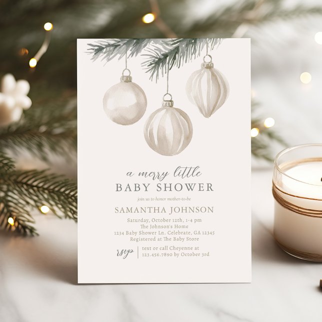 Eine lustige kleine Baby Dusche Weihnachtsschmuck  Einladung (Von Creator hochgeladen)
