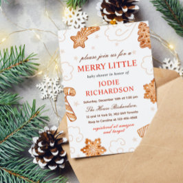 Eine lustige kleine Weihnachts-Cookie-Kinderdusche Einladung