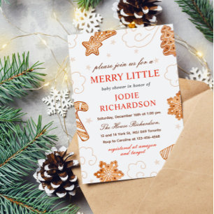 Eine lustige kleine Weihnachts-Cookie-Kinderdusche Einladung