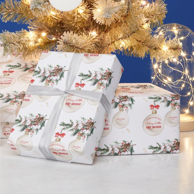 Eine lustige kleine Weihnachtsdusche modern Geschenkpapier (Feiertage)