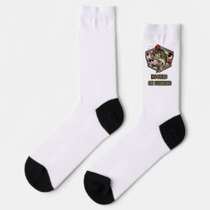 Eine lustige und kühne Illustration eines coolen B Socken