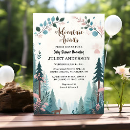 Eine lustige, wilde Mutter, um eine Woodland-Babyd Einladung