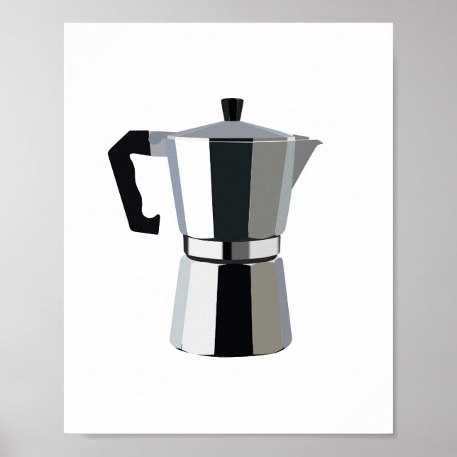 Eine Macchinetta-Illustration des italienischen Es Poster (Vorne)