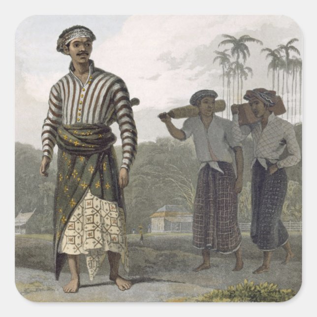 Eine Madurese des Rankes von Mantu, Platte 7 von V Quadratischer Aufkleber (Vorderseite)