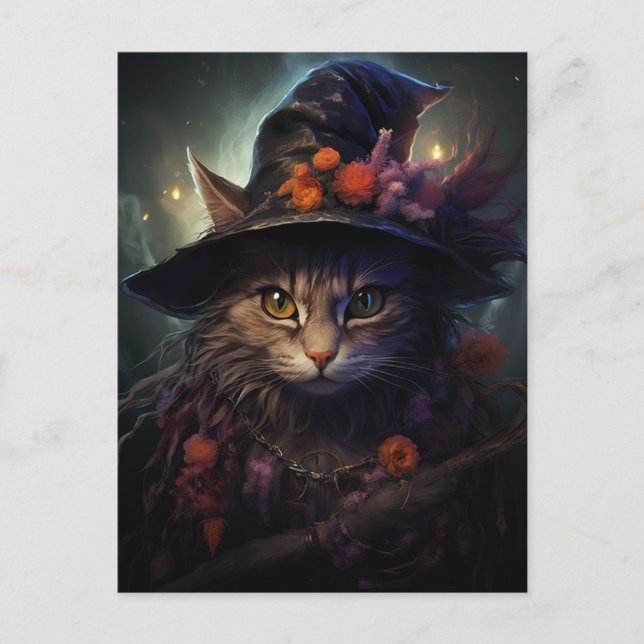 Eine Magick Cat Postkarte (Vorderseite)