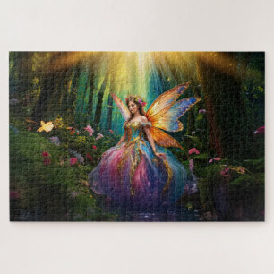 Eine magische Fee in einem bezaubernden Wald Puzzle