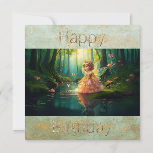 Eine magische Fee in einem Teich Alles Gute zum Ge
