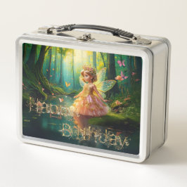 Eine magische Fee in einem Teich Glücklich Geburts Metall Brotdose