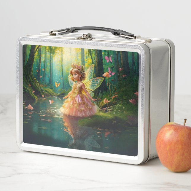 Eine magische Fee in einem Teich Metall Brotdose (Beispiel)
